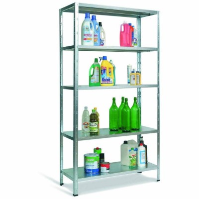 RAFT METALIC EUROKIT ZINCAT CU 5 POLITE, 1000x400x1800 mm (LxlxH) foto