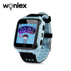 Ceas Smartwatch Pentru Copii Wonlex GW500s cu Functie Telefon, Localizare GPS, Camera, Lanterna, Pedometru, SOS - Albastru, Cartela SIM Cadou foto