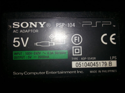 Alimentator acumulator psp playstation portabil original Sony psp portable foto