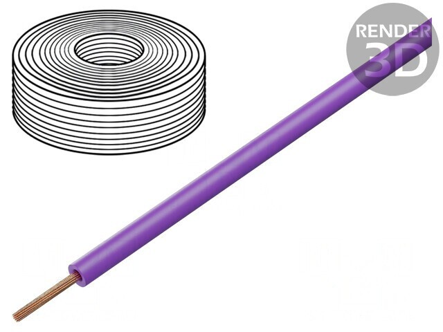 Cablu electric PVC violet 0,25mm2 10m