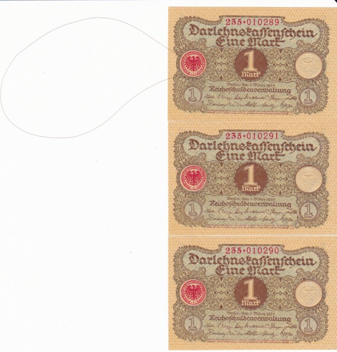 Germania bcn 1 Mark 1920 UNC