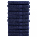 VidaXL Prosoape premium SOLUND 10buc bleumarin 100x200cm 600gsm