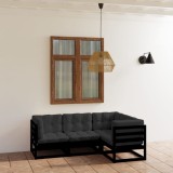 vidaXL Set mobilier de grădină cu perne, 4 piese, lemn masiv de pin 3076598