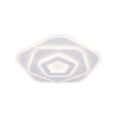 Lustra LED cu Telecomanda Pentagon 59W Lumina Rece Calda Neutra Dimabila Alb