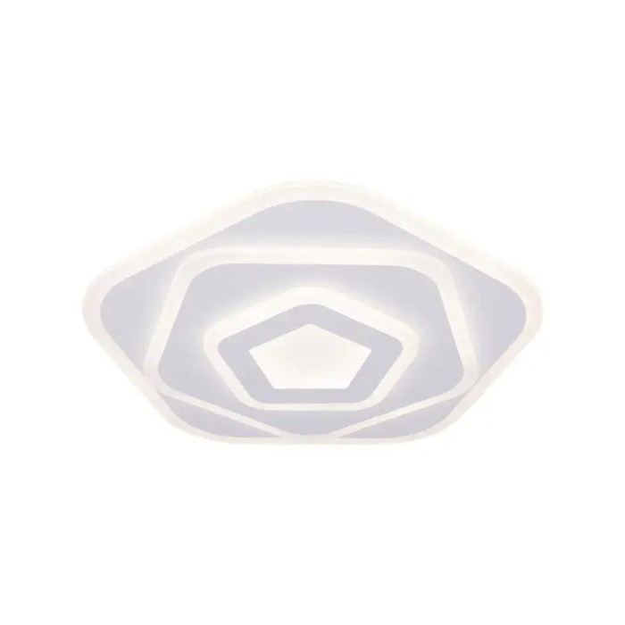 Lustra LED cu Telecomanda Pentagon 59W Lumina Rece Calda Neutra Dimabila Alb