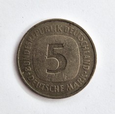 moneda GERMANIA FEDERALA 5 mark 1975 ( J ) _ marci _ km # 140.1