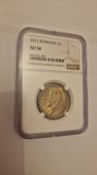 Moneda gradata NGC - 2 lei 1911 - AU58