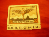 Timbru Polonia 1921 - Aviatie - Targ Poznan , 25M , sarniera, Nestampilat