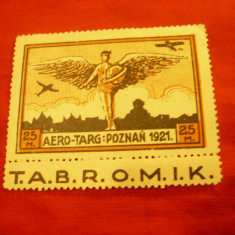 Timbru Polonia 1921 - Aviatie - Targ Poznan , 25M , sarniera