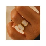 Cumpara ieftin Inel Ajustabil cu Model Patrat - 82595A