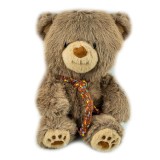 Ursulet din plus, cu fular, 27 cm