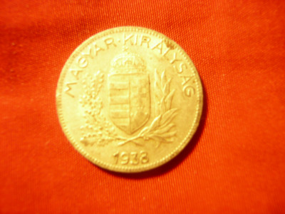 Moneda 1 Pengo 1938 Ungaria , argint ,cal. aproape NC foto