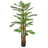 Palmier artificial in ghiveci, 42 frunze, 185cm, verde HOMCOM | Aosom RO