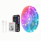 Banda LED RGB 15m, telecomanda 44 taste, sincronizare muzica si aplicatie &ndash; Lumini ambient pentru dormitor
