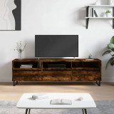 VidaXL Comodă TV, stejar fumuriu, 150x30x44,5 cm, lemn prelucrat