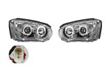 Set faruri tuning SUBARU IMPREZA (GD/GG), 01.2003-10.2005, Taiwan, partea stanga+dreapta, H1+H3; manual; transparent, argintiu; Omologare: SAE;