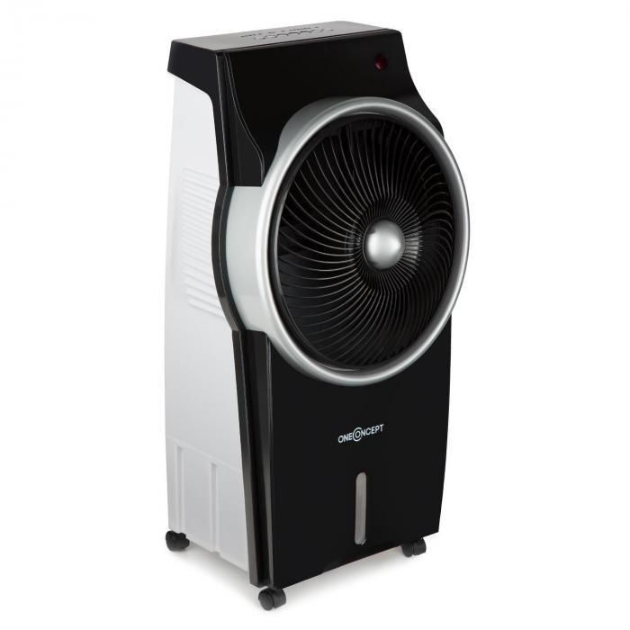 OneConcept Kingcoolrăcitor de aer 3-in-1 aer conditionat- ventilator- ionizator, temporizator 890m³ / h oscilație, control de la distanță negru / argi OneConcept Kingcoolrăcitor de aer 3-in-1 aer conditionat- ventilator- ionizator, temporizator 890m³ / h oscilație, control de la distanță negru / argi