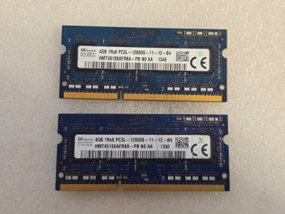 Memorie RAM laptop Hynix 4GB PC3 12800 DDR3 1600MHz 1.35V Low Voltage HMT451S6AFR8A-PB foto