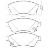 Set Placute frana punte fata SRLine Polonia, Chevrolet Aveo (T300) 2011-2014, Cruze (J300) 2009-2014; Opel Astra J, 2009-2018