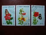 SAO TOME 1992 SERIE FLUTURI, Stampilat