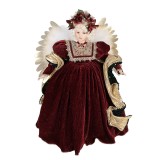 Cumpara ieftin Figurina Inger muzical si led visiniu auriu 50x23x65 cm