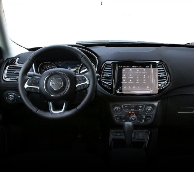 Folie Protectie Navigatie Jeep Compass 2019-2021, Duragon, protectie Display Navigatie, silicon Transparent, Anti-zgarieturi, kit instalare foto