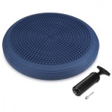 Perna Gonflabila Echilibru Navaris, 33cm, Albastra, cu Pompă - Fitness, Gimnastică, Postură