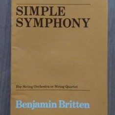 Simple simphony for String Orchestra or String Quartet Benjamin Britten