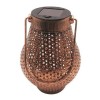 Lampa Solara Gradina Cupru, 1 LED, 11x17 cm, Strend Pro, Metal Maro, Cilindru, Autonomie 6h, Decorativa Exterior