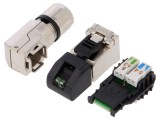 Mufă RJ45 8P8C Cat 6a Ecranat Aurit