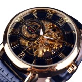 Ceas barbatesc de mana Forsining Mecanism Mecanic Clasic Automatic Skeleton Piele