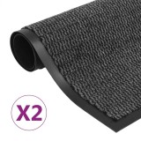 Cumpara ieftin Covoare usa anti-praf, 2 buc. antracit, 40x60 cm dreptunghiular