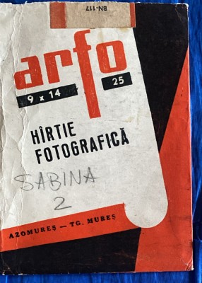 AZOMURES -TG.MURES, ,,ARFO&amp;quot;PLIC VECHI PENTRU HARTIE FOTOGRAFICA foto