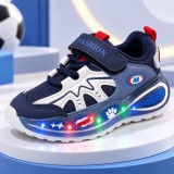 Cumpara ieftin Pantofi sport cu luminite, Model Super Confy, Textil si Piele ecologica,