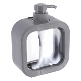 Dispenser Săpun Plastic 500Ml &ndash; Gri / Transparent