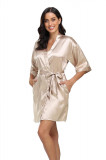 Bund Femei din satin Halat de matase Kimono Halat pur scurt Sexy Sleepwear Mires, Oem