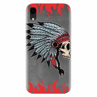 Husa silicon pentru Apple Iphone XR, Indian Skull foto