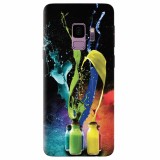Husa silicon pentru Samsung S9, Abstract Color Bottles Splash
