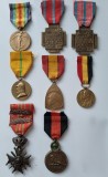 LOT 8 medalii decoratii Belgia WWI 1914-1918, 1909-1934, 1918-1968, Europa