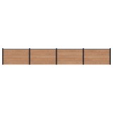 vidaXL Panou de Gardă 4 pcs WPC și Aluminiu Maro 3429432
