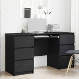 Cumpara ieftin Birou Stejar Negru 140 x 50 x 76 cm Lemn prelucrat