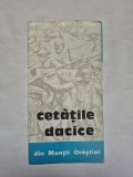 Pliant Cetatile Dacice din Muntii Orastiei Anii 70-80, Cu 7 Planse Ilustrate Sarmizegetusa Regia Arheologie Daci Carte Veche Epoca Comunista Colectie