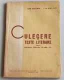 Culegere de texte literare clasa a X-a (vol. 2), manual Dan Haulica + Balan 1959