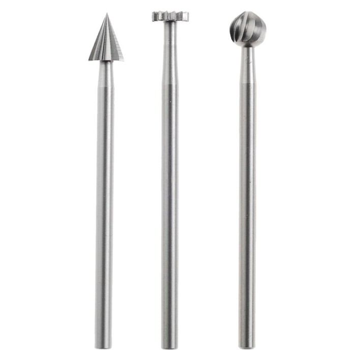 Set 3 freze din aliaj de otel-wolfram-vanadiu, Proxxon 28720