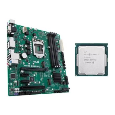 Placa de Baza Second Hand Asus PRIME B360M-C, Socket 1151 v2 , mATX, Shield, Cooler + Procesor Intel Core i5-8400 2.80 - 4.00GHz foto
