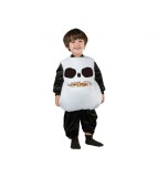 Costum carnaval Craniu Alb pentru copii, marime 92/104 cm ( 3- 4 ani)