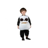 Costum carnaval Craniu Alb pentru copii, marime 92/104 cm ( 3- 4 ani)