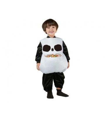 Costum carnaval Craniu Alb pentru copii, marime 92/104 cm ( 3- 4 ani) foto