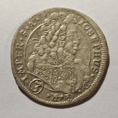Austria 3 kreuzer 1708 argint Joseph l foto