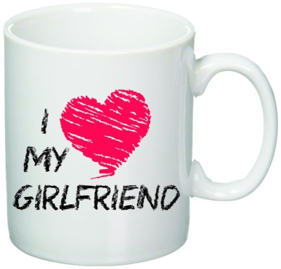 Cana alba personalizata &amp;quot;i love my girlfriend&amp;quot;, INOVATIX&amp;reg;. 330ml foto